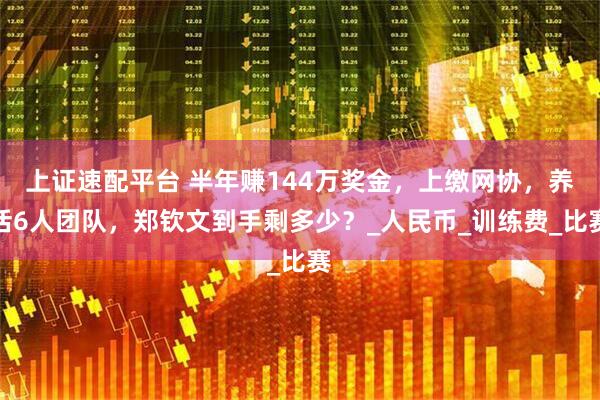 上证速配平台 半年赚144万奖金，上缴网协，养活6人团队，郑钦文到手剩多少？_人民币_训练费_比赛